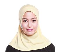 Bonnet Cheveux Femme Muslim - Femmes Perlant des Chapeaux Musulmans Volants Cancer Wrap Bonnet Écharpe Shawl (Beige One Size)