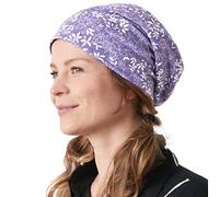 Bonnet Chimio Femme Ete Tombant - Chapeau Homme 100% Coton Bio Beanie Hat Surdimensionné Surfeur Plage Hippie Branché 11 Pourpre