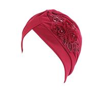 Bonnet Chimio Femme Vert Élégant Turban Chimio Satin Islamique Musulman Stretch Chimio Chapeau pour Le Soin des Cheveux Bonnet Chimio Coton Hijab Chimio Cheveux Wraps Bonnet De Sommeil