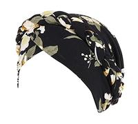 Bonnet Chimio Femme Vert Élégant Turban Chimio Satin Islamique Musulman Stretch Chimio Chapeau pour Le Soin des Cheveux Bonnet Chimio Coton Hijab Chimio Cheveux Wraps Bonnet De Sommeil
