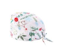 Bonnet Chirurgical Femme Imprimé Fleuri Calot Chirurgical Infirmière Homme Réglable Bonnet De Travail Coton Hat Anti-Poussière Chapeau De Travail Absorbant La Transpiration avec Boutons
