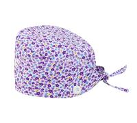 Bonnet Chirurgical Femme Imprimé Fleuri Calot Chirurgical Infirmière Homme Réglable Bonnet De Travail Coton Hat Anti-Poussière Chapeau De Travail Absorbant La Transpiration avec Boutons