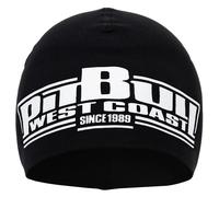 PITBULL - Bonnet Classic Boxing d'Hiver Homme en Tricot, Beanie Confortable et Pratique - Noir et Blanc