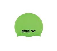 Arena Classic Silicone JR Bonnet de piscine Mixte Enfant, Vert Fluo/Noir, Taille Unique