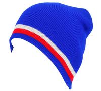 Bonnet classique Bonnet supportet bleu blanc rouge Bleu moyen Taille : Unique