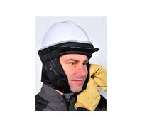 Bonnet Coiffe Anti Froid pour Casque de Chantier Intérieur Polyester Polaire noir attache réglable