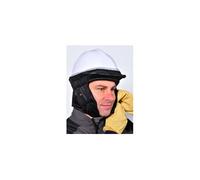 Bonnet Coiffe Anti Froid pour Casque de Chantier Intérieur Polyester Polaire noir attache réglable