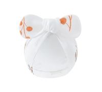 Bonnet confortable en coton pour nouveau-nés avec nœud papillon pour bébé de 0 à 3 mois, protection de la tête de bébé unisexe, Ours à long nez, Taille unique