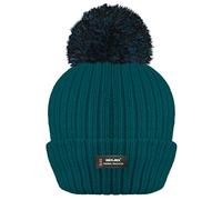 Bonnet côtelé à Pompons d'hiver pour Femme avec Isolation Thermique avancée R40-Taille Unique-Sarcelle