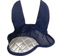 HKM Golden Queen Style Bonnet anti mouches Bleu Foncé/Doré Pur-sang