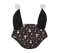 Bonnet court pour cheval QHP Noël Noir Full