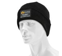 Alpha Industries Bonnet Crew Beanie tricoté en acrylique Noir Homme