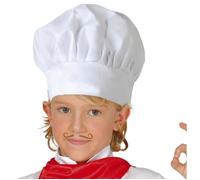 FIESTAS GUIRCA | Toque de Cuisinier Enfant (Taille Unique) - Toque de Chef pour Fêtes Déguisées et Jeux de Rôle - Accessoire Idéal pour Enfants lors de Fêtes Culinaires et Carnaval - Blanc