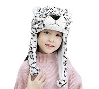 Bonnet d’ Hiver Épais Unisexe 1 Pièce Bonnet d'Animaux Thermique Chapeau en Peluche Chauffe-Oreilles Chauffant Bonnet d’Extérieur Promenade Shopping pour Homme Femme Garçon Fille