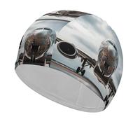 Bonnet de bain Airplane Art - Haute élasticité - Pour homme et femme - Durable - Imperméable - Garde les cheveux au sec - Parfait pour la piscine, la plage, la natation sur les genoux