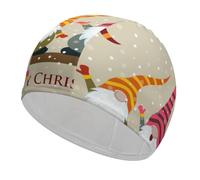 Bonnet de Bain Amusant Gnomes d'hiver de noël, Bonnet de Douche imperméable, Facile à Mettre et à enlever, Bonnet de Bain pour Garder Les Cheveux secs