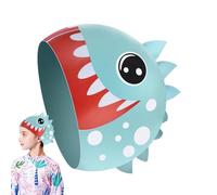 Bonnet de bain antidérapant pour - Motif requin - Pour cheveux longs et courts - Pour adolescents, filles, extérieur, jardin, cour, , , douche