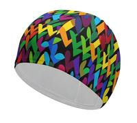 Bonnet de Bain Arc-en-Ciel Gay Pride, très élastique, imperméable et Facile à Porter, idéal pour la Piscine, la Plage et la Natation en Longueur. Garde Les Cheveux au Sec.