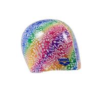 Arena Bonnet de bain HD – Silicone élastique unisexe, Taille unique, Arc-en-ciel