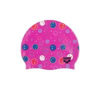 Arena Print Bonnet de Bain Unisexe en Silicone Doux pour Femme et Homme, entraînement intensif, Confortable, antidérapant, pour Cheveux Longs