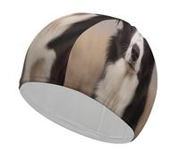 Bonnet de bain Border Collie haute élasticité pour cheveux longs et courts - Confortable - Grand bonnet de douche pour réduire la traînée et protéger les cheveux