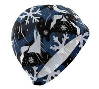 Bonnet de bain camouflage bleu blanc flocon de neige pour femme cheveux courts imperméables pour femme Protection des cheveux et réduction de la traînée gorra para nadar de mujer