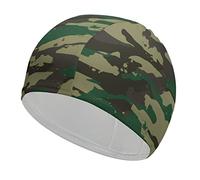 Bonnet de Bain Camouflage Jungle Kaki pour Femmes et Hommes, Haute élasticité, antidérapant, adapté aux Cheveux Longs/Courts