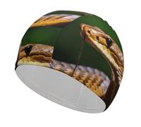 Bonnet de bain Cobra Snake - Haute élasticité - Pour homme et femme - Durable - Imperméable - Garde les cheveux au sec - Parfait pour la piscine, la plage, la natation sur les genoux
