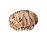Bonnet de bain double couche imperméable en PVC avec nœuds de dessin animé pour femme