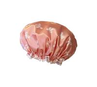 Bonnet de bain double couche imperméable en PVC avec nœuds de dessin animé pour femme