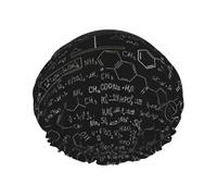 Bonnet de bain double couche pour homme et femme avec imprimé abstrait, chimie, réutilisable, léger et doux