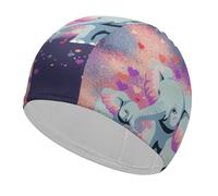 Bonnet de Bain Elephant Sprays Love, Bonnet de Bain Durable et très élastique, Convient aux Cheveux Longs et Courts (Hommes et Femmes)