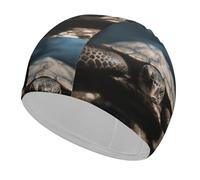 Bonnet de bain en forme de tortue d'animal - Haute élasticité - Pour homme et femme - Durable et imperméable - Garde les cheveux au sec - Parfait pour la piscine, la plage, la natation sur les genoux