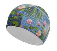 Bonnet de bain en saule lotus haute élasticité pour cheveux longs courts et confortables pour réduire la traînée et protéger les cheveux