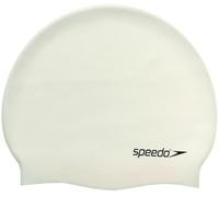 Speedo Bonnet de bain Plain Flat en silicone blanc