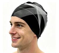 Bonnet de bain en silicone pour adultes, souple et extensible, antidérapant, imprimé coloré, haute élasticité, pour l'entraînement aux sports nautiques, unisexe - ajustement confortable sans maux de t