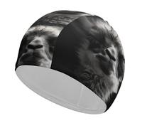 Bonnet de bain en tissu A Little Camel pour cheveux courts et longs pour garder les cheveux secs, bonnet de bain imperméable pour homme et femme, extensible, confortable, antidérapant
