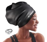 Bonnet de Bain Extra Large pour Tresses et Dreadlocks - Extensions de Cheveux Afro - Tissage de Cheveux Longs - Housse en Silicone imperméable - Bonnet de Bain pour Adultes, Jeunes, Hommes, Femmes,