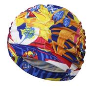 Bonnet De Bain Femme Bonnet de Bain avec pétales Fleurs et Perles, Cheveux Longs, léger, Style Vintage, Sports Nautiques(Colorful)
