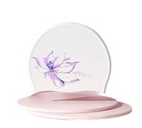 Bonnet De Bain Femme Bonnet de Bain en Silicone imperméable et Durable for Cheveux Longs sans Glissement for Femme(Purple Flower)