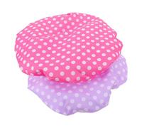 Bonnet de Bain Femme Double Couche Eva 2 Pièces Imperméable | Réutilisable, Lavable, Imprimé à Pois, pour Cheveux Longs ou Courts, Usage Domestique et Bien-être