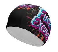 Bonnet de Bain Fuck Excuses, Bonnet de Bain Souple, Haute élasticité, Unisexe, léger