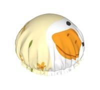 Bonnet de bain guérisseur et mignon avec un petit canard blanc de dessin animé