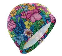 Bonnet de bain imperméable à motif floral coloré pour homme pour cheveux courts chauves, protection des cheveux et réduction de la traînée gorros para nadar en piscina mujer