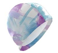 Bonnet de bain imperméable pour femme - Bleu clair et violet - Protection des cheveux et réduction de la traînée - Gorro para natacion Mujer