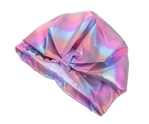 Bonnet de Bain Imperméable pour Femmes aux Cheveux Longs, Nylon | Souple, Léger et Élastique, Usage Natation, Style Mode, Violet, pour Adultes et Filles