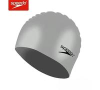 Bonnet De Bain Imperméable Speedo Pour Hommes Et Femmes,Cheveux Longs,Bonnet De Bain Professionnel En Silicone Imperméable Élargi - Type Grey