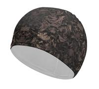 Bonnet de bain imperméable unisexe pour adultes - Bonnet de bain gothique pour murs - Tissu damassé - Tête de mort - Bonnet de bain pour cheveux longs - Antidérapant - Haute élasticité - Pour adultes