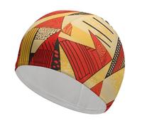 Bonnet de bain imprimé de style africain pour adulte, bonnet de bain en tissu élastique, bonnet de bain confortable pour cheveux longs et courts