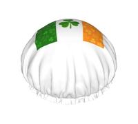 Bonnet de bain imprimé drapeau irlandais, double couche de protection des cheveux, couverture élastique pour laver le visage, 27 cm